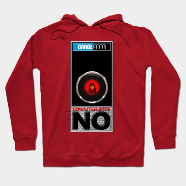 Hal and Carol Beer Computer Says No! Hoodie by Meta Cortex